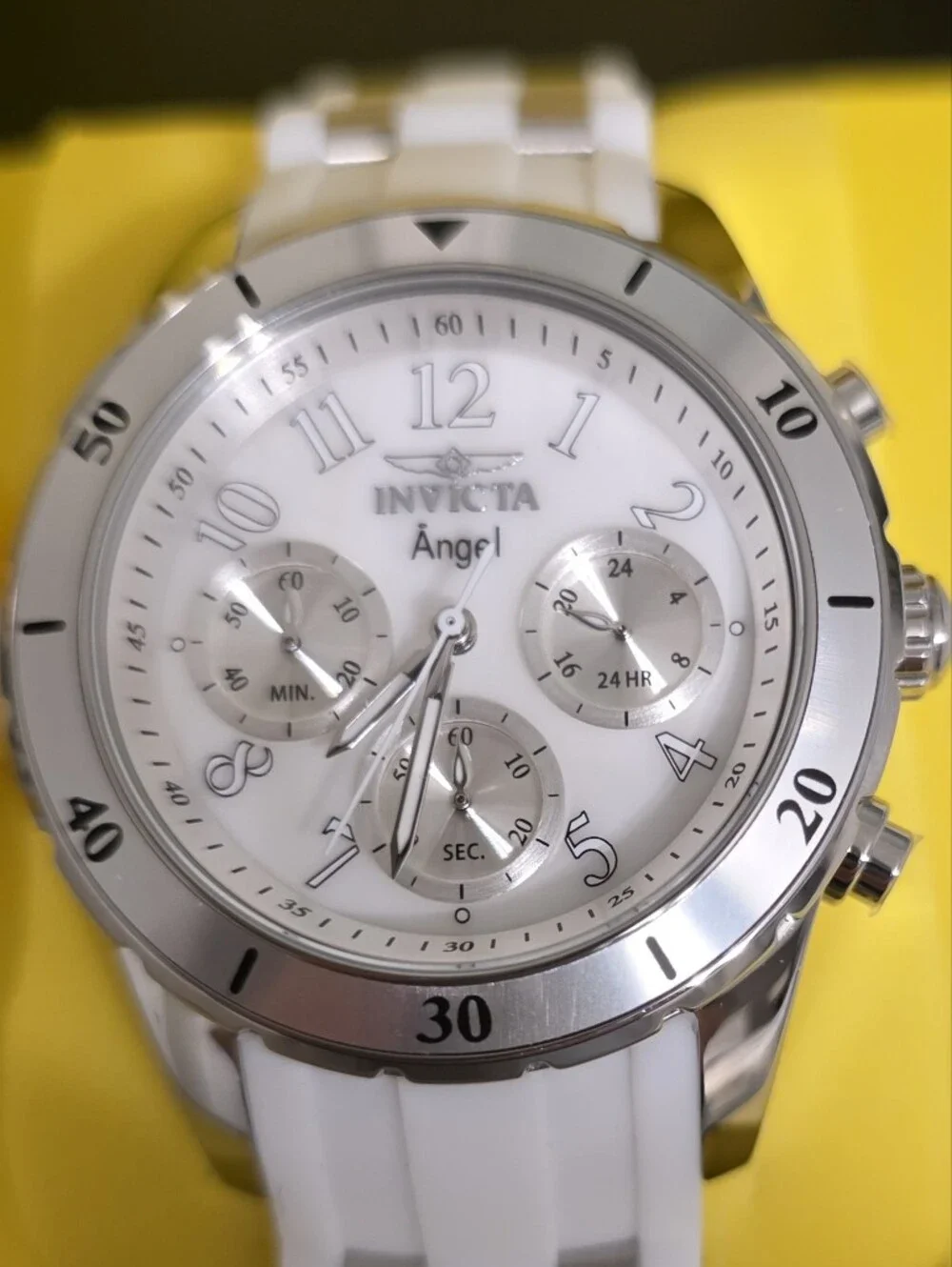 443. Invicta Angel Zenthia Women's Watch - 40mm. Steel, White (37347)